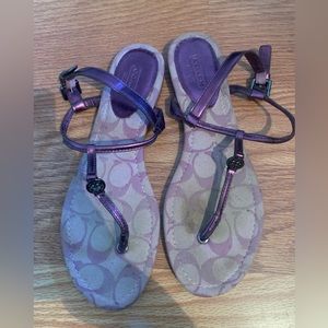Purple Coach Sandals size 8